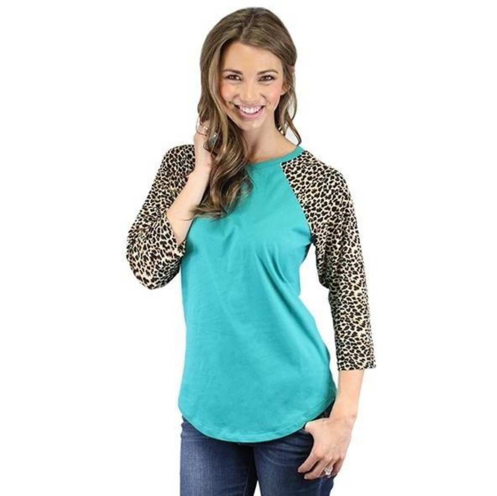 Leopard Raglan Top - Picture 2 of 2